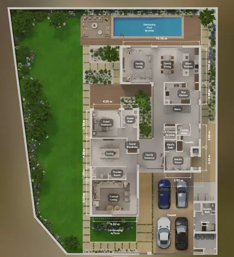 Floor plan, 5 Beds, 5,823 sq ft