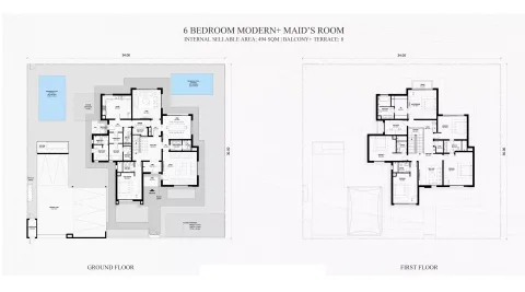 Floor plan, 6 Beds, 5,317 sq ft