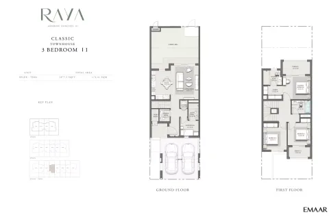 Floor plan, 3 Beds, 1,877 sq ft