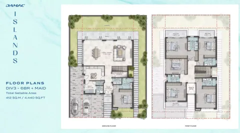 Floor plan, 6 Beds, 4,440 sq ft