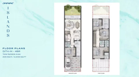 Floor plan, 4 Beds, 2,208 sq ft