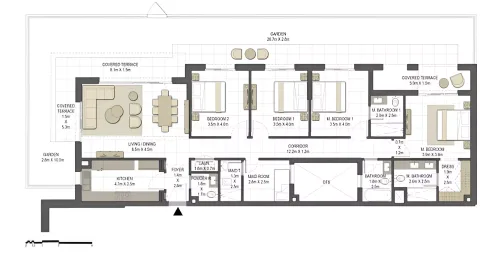 Floor plan, 4 Beds, 2,177 sq ft