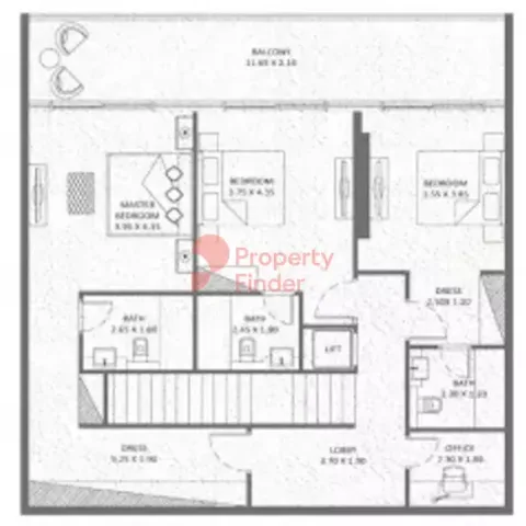 Floor plan, 4 Beds, 3,200 sq ft