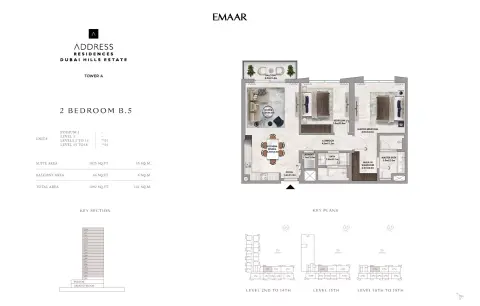 Floor plan, 2 Beds, 1,092 sq ft