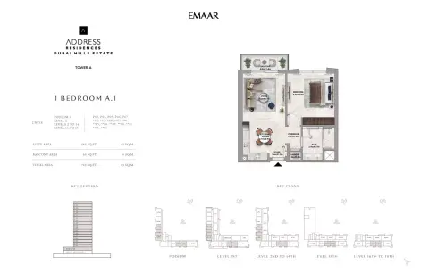 Floor plan, 1 Bed, 749 sq ft