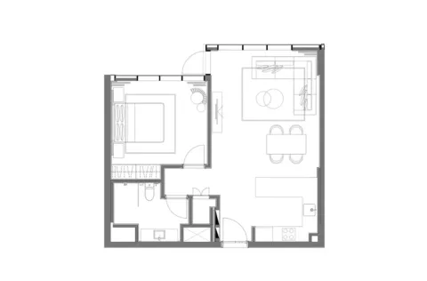 Floor plan, 1 Bed, 0 sq ft