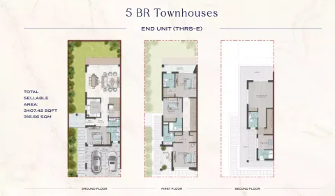 Floor plan, 5 Beds, 3,407 sq ft