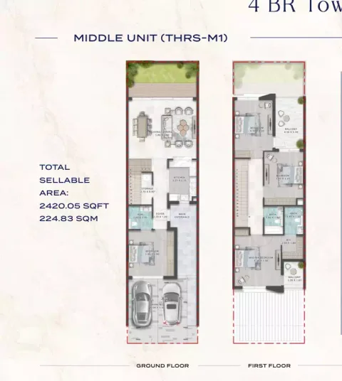 Floor plan, 4 Beds, 2,420 sq ft