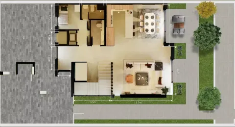 Floor plan, 4 Beds, 3,100 sq ft
