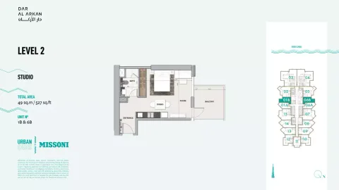 Floor plan, Studio, 527 sq ft
