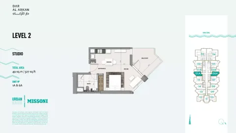 Floor plan, Studio, 527 sq ft