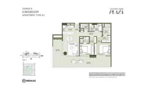 Floor plan, 2 Beds, 0 sq ft