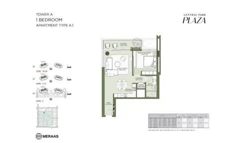 Floor plan, 1 Bed, 0 sq ft