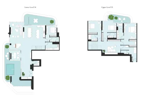 Floor plan, 4 Beds, 4,600 sq ft