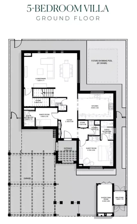 Floor plan, 5 Beds, 0 sq ft