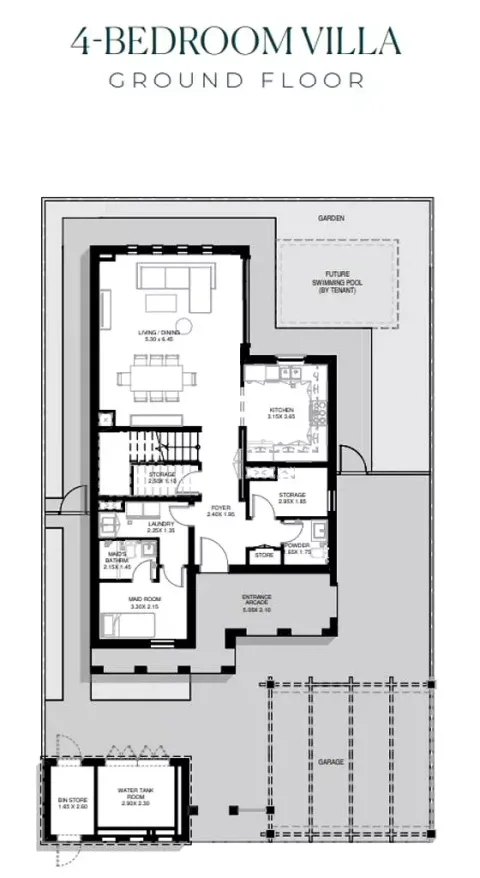 Floor plan, 4 Beds, 0 sq ft