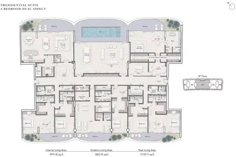 Floor plan, 6 Beds, 11,770 sq ft