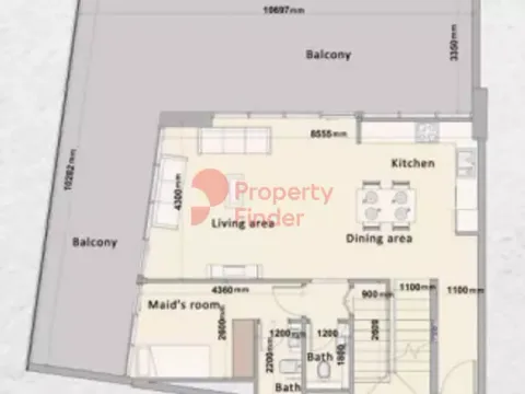 Floor plan, 2 Beds, 1,959 sq ft