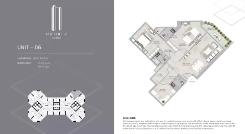 Floor plan, 2 Beds, 1,714 sq ft