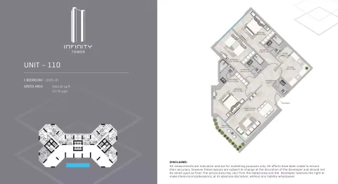 Floor plan, 3 Beds, 3,463 sq ft