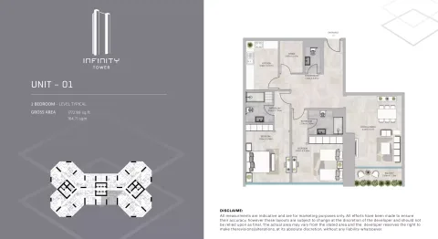Floor plan, 2 Beds, 1,772 sq ft