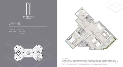 Floor plan, 2 Beds, 1,699 sq ft