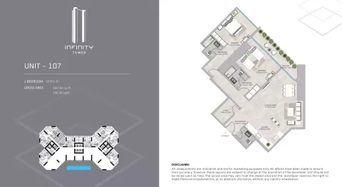 Floor plan, 2 Beds, 2,651 sq ft