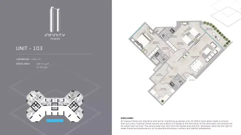 Floor plan, 2 Beds, 2,387 sq ft