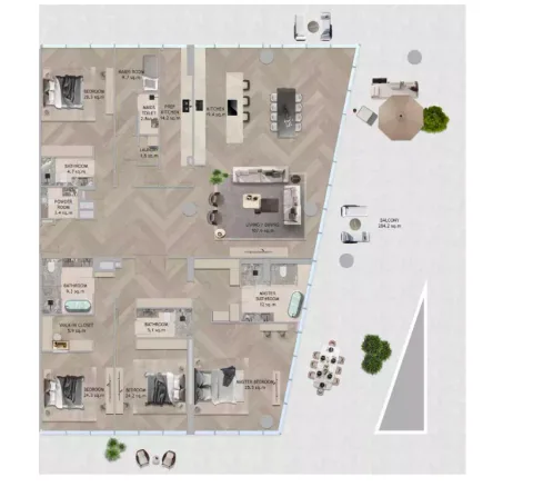 Floor plan, 4 Beds, 0 sq ft