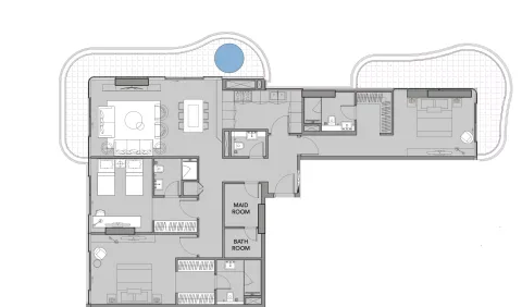 Floor plan, 3 Beds, 1,790 sq ft