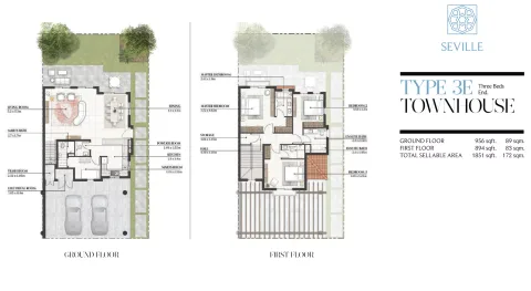 Floor plan, 3 Beds, 1,851 sq ft