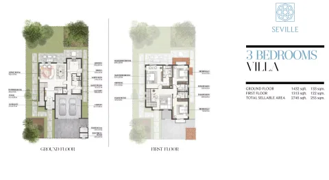 Floor plan, 3 Beds, 2,745 sq ft