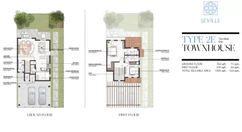 Floor plan, 2 Beds, 1,335 sq ft