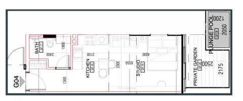 Floor plan, Studio, 0 sq ft