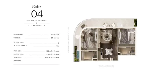 Floor plan, 2 Beds, 1,238 sq ft