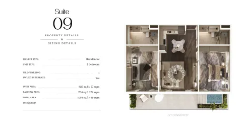 Floor plan, 2 Beds, 1,059 sq ft