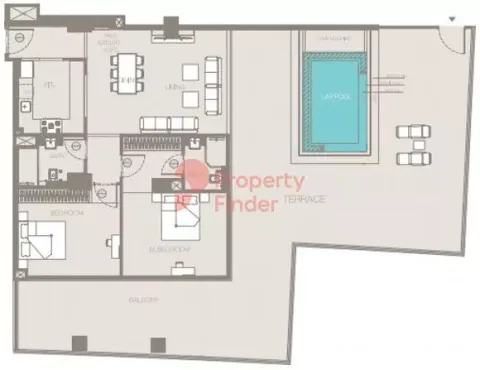 Floor plan, 2 Beds, 2,488 sq ft