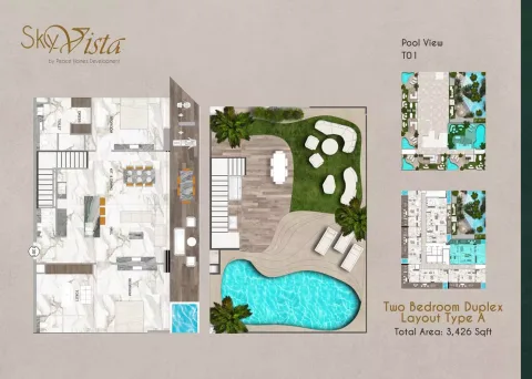 Floor plan, 2 Beds, 3,426 sq ft