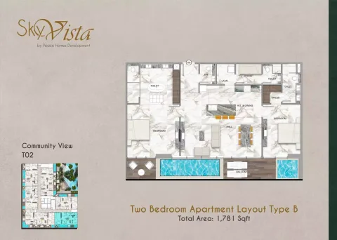 Floor plan, 2 Beds, 1,781 sq ft