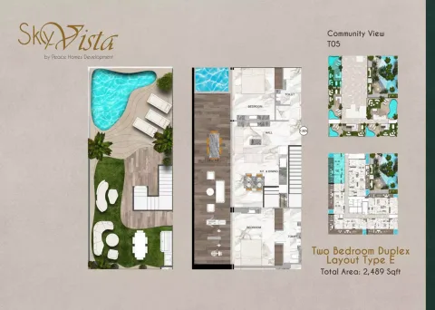 Floor plan, 2 Beds, 2,489 sq ft