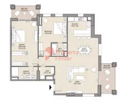 Floor plan, 2 Beds, 1,616 sq ft