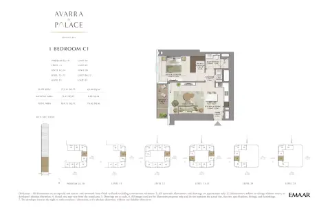 Floor plan, 1 Bed, 826 sq ft