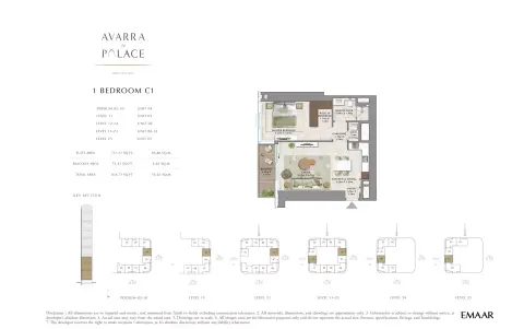 Floor plan, 1 Bed, 823 sq ft