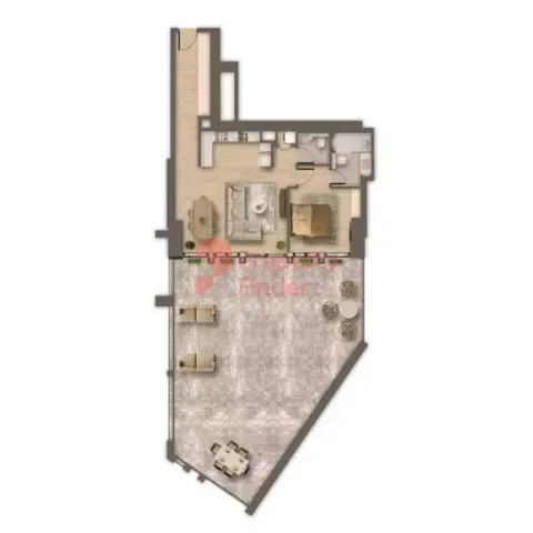 Floor plan, 1 Bed, 1,829 sq ft