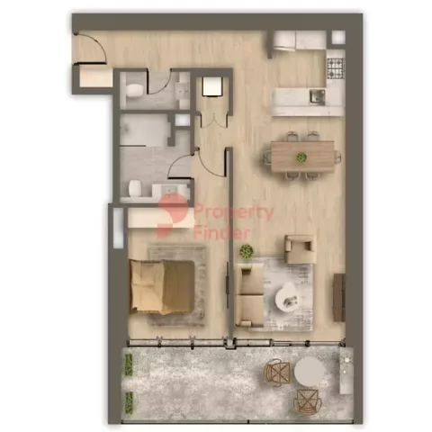 Floor plan, 1 Bed, 1,013 sq ft