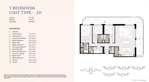 Floor plan, 3 Beds, 2,777 sq ft