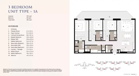 Floor plan, 3 Beds, 2,045 sq ft