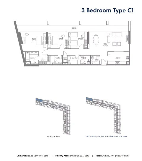 Floor plan, 3 Beds, 1,948 sq ft