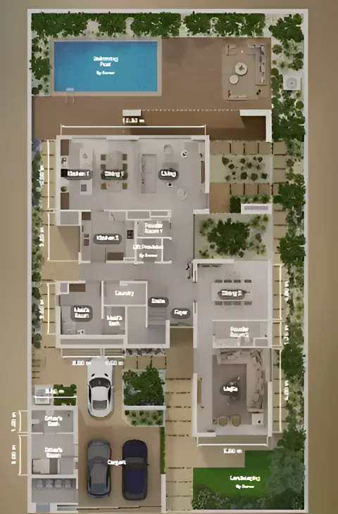 Floor plan, 4 Beds, 7,804 sq ft