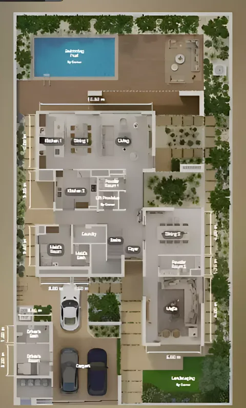Floor plan, 4 Beds, 7,836 sq ft